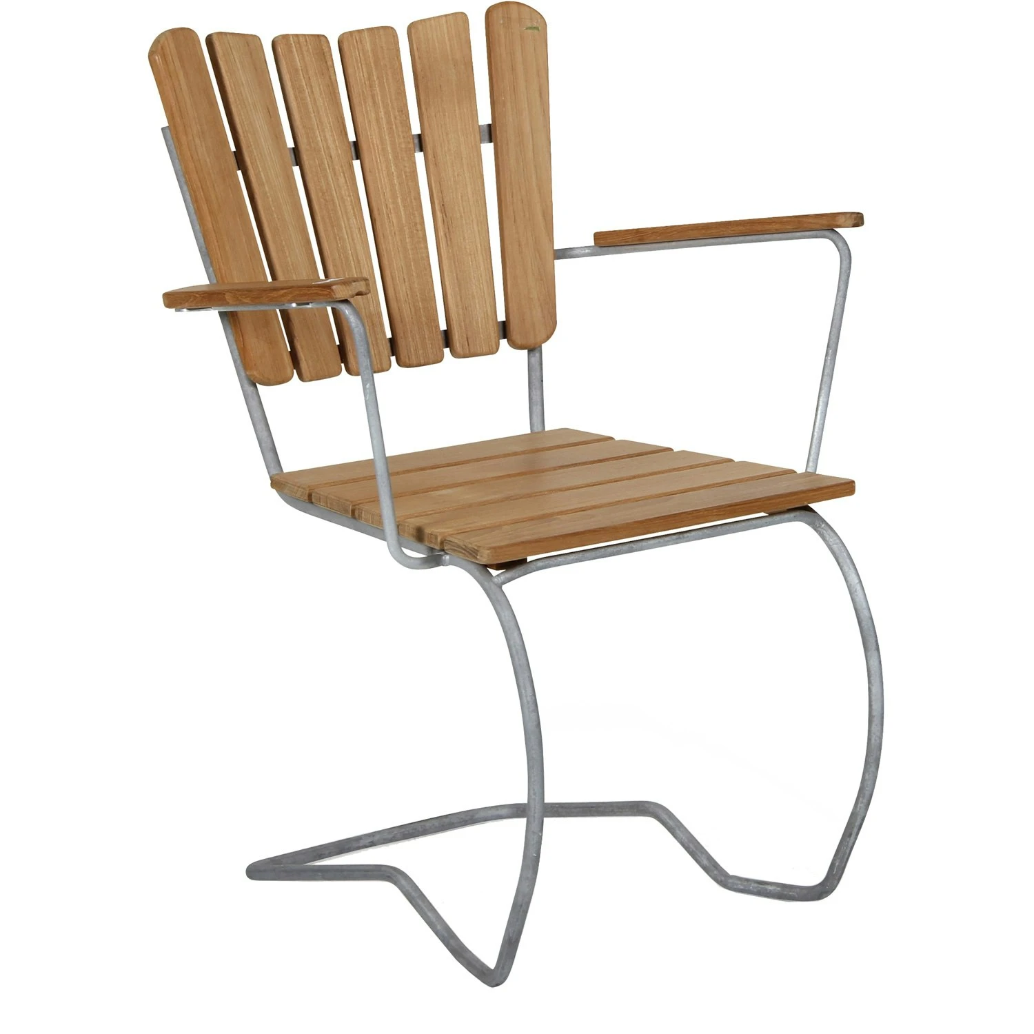 Brafab 56:An Chair, Galvanized/Teak 1 Brafab 56:An Chair, Galvanized/Teak