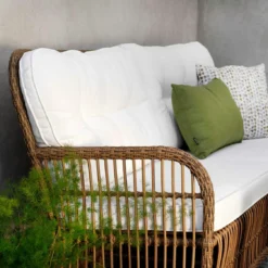 Brafab Anemon Sofa 3-Seater, Natural/White -Outlet A Serene Garden Store brafab anemon 3 seater sofa with cushion 8