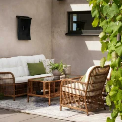 Brafab Anemon Coffee Table 65x140x50 Cm, Natural -Outlet A Serene Garden Store brafab anemon coffee table with glass 3