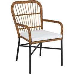 Brafab Anemon Dining Chair, Natural/White