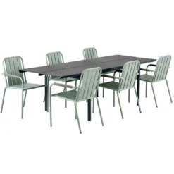 Brafab B45 Dining Table Aluminium / Metal 92x250 Cm, Black -Outlet A Serene Garden Store brafab b45 250x90 h73 antracit 3