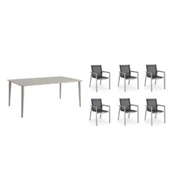 Brafab Delia Nimes Dining Set, Khaki