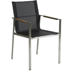 Brafab Gotland Stackable Chair, Stainless/Black