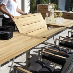 Brafab Gotland Stackable Chair, Stainless/Black -Outlet A Serene Garden Store brafab gotland stackable chair stainless black 2