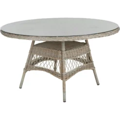 Brafab Kamomill Dining Table Ø130x73 Cm, Beige