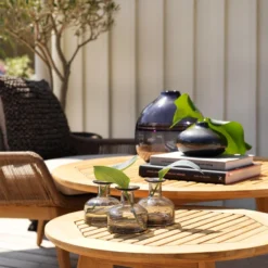 Brafab Kastos Coffee Table Teak, D60 H45 Cm 6 Brafab Kastos Coffee Table Teak, D60 H45 Cm -Outlet A Serene Garden Store brafab kastos coffee table teak 2