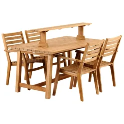 Brafab Keros Dining Table Teak 90x160 -Outlet A Serene Garden Store brafab keros 160x90xh73 2