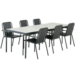 Brafab Nox Table Stand Aluminium 90x237 Cm, Anthracite -Outlet A Serene Garden Store brafab nox 158x90 h71 stat antr 5