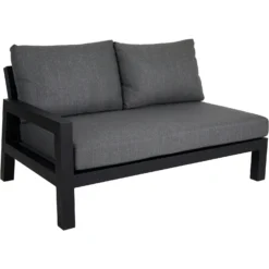 Brafab Stettler Modular Sofa End Piece Left, Black/Grey