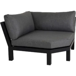 Brafab Stettler Modular Sofa Corner Piece, Black/Grey