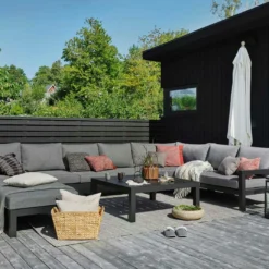 Brafab Stettler Modular Sofa Corner Piece, Black/Grey -Outlet A Serene Garden Store brafab stettler corner matt black m dyn 4