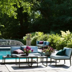 Brafab Talance Coffee Table 80x80cm H45, Black / Dark Grey -Outlet A Serene Garden Store brafab talance coffee table 80x80cm h45 dark grey 3