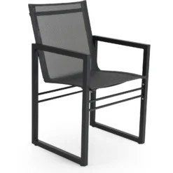 Brafab Vevi Dining Chair, Black/Alu