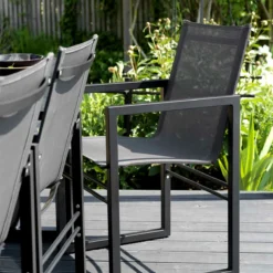 Brafab Vevi Dining Chair, White/Alu -Outlet A Serene Garden Store brafab vevi dining chair 3