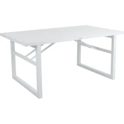 Brafab Vevi Dining Table, White 160x90 Cm Aluminium, White
