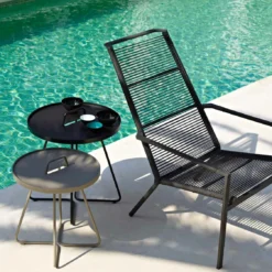 On The Move Side Table Small, Black -Outlet A Serene Garden Store cane line on the move side table small 3