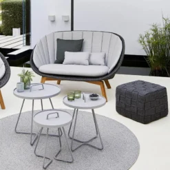 On-the-move Sideboard Small Light Grey, Aluminum -Outlet A Serene Garden Store cane line on the move sideboard small aluminum 29