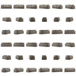 Le Grand Air 3-Seater Sofa Outdoor Sunbrella, Taupe -Outlet A Serene Garden Store decotique le grand air outdoor 3 seater sunbrella 11 scaled