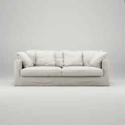 Le Grand Air 3-Seater Sofa Outdoor Sunbrella, Silver Grey -Outlet A Serene Garden Store decotique le grand air outdoor 3 seater sunbrella 25