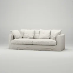 Le Grand Air 3-Seater Sofa Outdoor Sunbrella, Silver Grey -Outlet A Serene Garden Store decotique le grand air outdoor 3 seater sunbrella 26