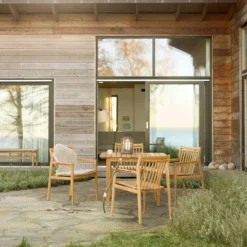 M13 Sammen Bench Outdoor Teak, 50x126 Cm -Outlet A Serene Garden Store fdb mbler bench outdoor teak 1