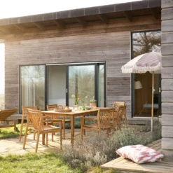 M2 Sammen Dining Table Outdoor Teak, 220 Cm -Outlet A Serene Garden Store fdb mbler dining table outdoor teak 2