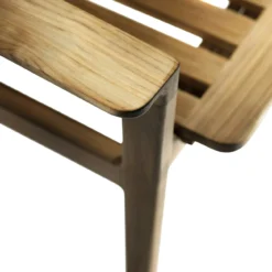 M11 Bench With Backrest Outdoor 3-Seater, Teak -Outlet A Serene Garden Store fdb mbler m11 sammen bench 3 seater with back outdoor teak 3