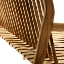 M11 Bench With Backrest Outdoor 3-Seater, Teak -Outlet A Serene Garden Store fdb mbler m11 sammen bench 3 seater with back outdoor teak 5