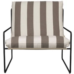 Ferm LIVING Desert Stripe Armchair Black/Chocolate