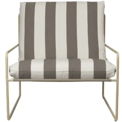 Ferm LIVING Desert Stripe Armchair Cashmere/Chocolate