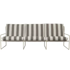 Ferm LIVING Desert Stripe Sofa Cashmere/Chocolate, 3-Seater