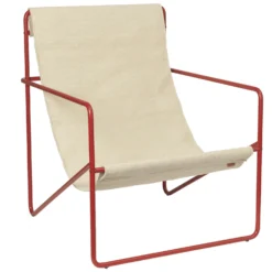 Ferm LIVING Desert Lounger, Poppy Red / Cloud