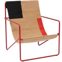 Ferm LIVING Desert Lounger, Poppy Red / Block