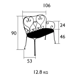1902 Bench, Deep Blue 9 1902 Bench, Deep Blue -Outlet A Serene Garden Store fermob 1900 bench 3 1