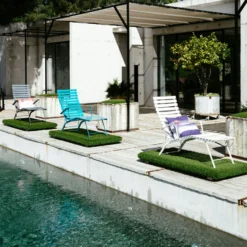 Bistro Chaise Longue, Cedar Green -Outlet A Serene Garden Store fermob bistro chaise longue 3 3