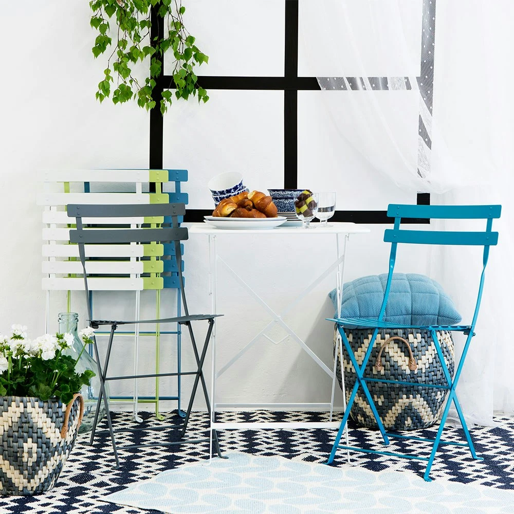 Bistro Metal Chair, Cotton White 2 Bistro Metal Chair, Cotton White - Image 2