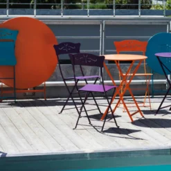 Bistro Table Ø117, Antracit -Outlet A Serene Garden Store fermob bistro table 117 cm 2 1