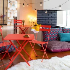 Bistro Table 57x57 Cm, Cotton White -Outlet A Serene Garden Store fermob bistro table 57x57 cm 2 14