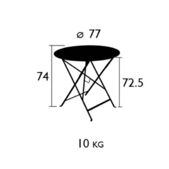 Floréal Table Ø77 Cm, Honey Matte -Outlet A Serene Garden Store fermob floreal table 77 cm 1 5