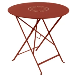 Floral Table Ø77 Cm, Red Ochre