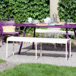 Luxembourg Bench 145, Liquorice -Outlet A Serene Garden Store fermob luxembourg bench 145 anthracite 1 3