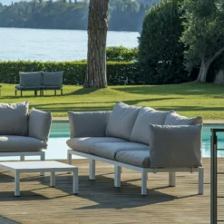 FIAM Domino Sofa 3-Seater, Beige/White