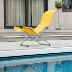 FIAM Fiesta Deckchair, Mustard -Outlet A Serene Garden Store fiam fiesta deck chair 24