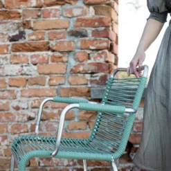 FIAM Mya Spaghetti Armchair, Sage Green -Outlet A Serene Garden Store fiam mya spaghetti with armrests black 8