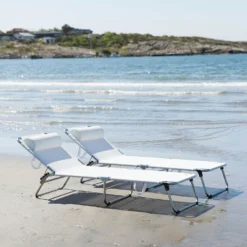 FIAM Amigo Sunbed, White -Outlet A Serene Garden Store fiam neckroll amigo samba 5