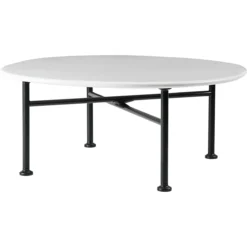Gubi Carmel Coffee Table 75x75 Cm, Semi Matt Clam White