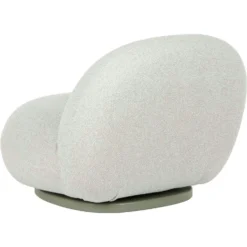 Gubi Pacha Outdoor Lounge Chair, Dedar Libera 003, Moss Green Base -Outlet A Serene Garden Store gubi pacha outdoor lounge chair swivel dedar chevron008 8