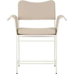 Gubi Tropique Dining Chair, Classic White Semi Matt / Udine 12