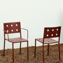 Hay Balcony Armchair, Iron Red -Outlet A Serene Garden Store hay balcony dining armchair anthracite 4