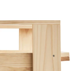 Hay Crate Dining Chair, Natural -Outlet A Serene Garden Store hay crate dining chair water based lacquered pinewood 3